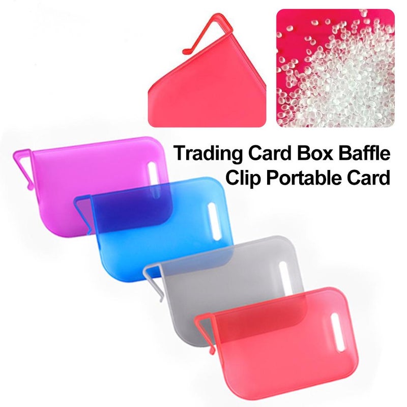 Card Box Dividers, 5pcs PP Plastic Trading Card Box Baffle Clip Storage & Organization Dividers for Multi-Layer Cards Boxes (Gray) - Image 2